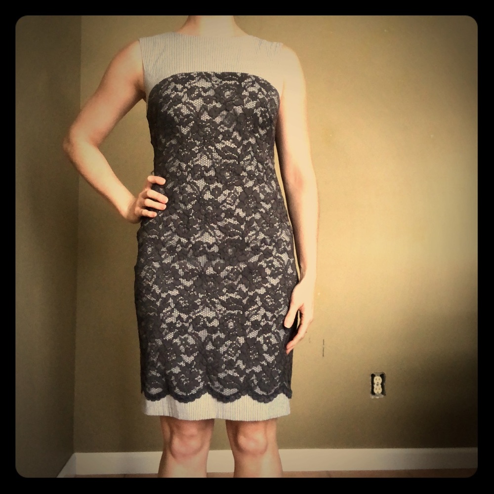 Maggy London lace detail sheath dress